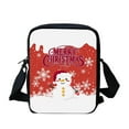 thumbnail image 1 of Suhoaziia Women Crossbody Bags Napkin Passport Organizer Waterproof Lightweight Mobile Messenger Bags Vacation School Bookbags Go Out Travel Merry Christmas Snowman Sling Bags, 1 of 6