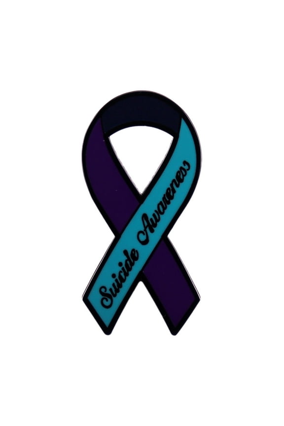 Suicide Awareness Ribbon Lapel Pin Prevention Jewelry Brooch Pins Badge Clothing Accessories Scarf Sweater Lapel