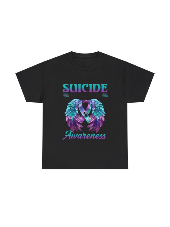 Suicide Awareness Shirt, Wings Ribbon Suicide Prevention Shirt ID-0628-WUWJ