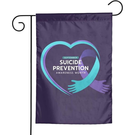 Suicide Prevention Awareness Garden Flag 12x18 Double Sided Banner Decoration Flags for Outside Yard Sign Outdoor Home Wall Decor