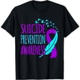 thumbnail image 1 of Suicide Prevention Awareness Happy Ribbon Support Graphic T-Shirt, 1 of 4
