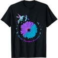 thumbnail image 1 of Suicide Prevention Awareness Hummingbird Sunflower T-Shirt, 1 of 5