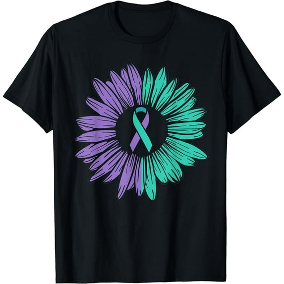 Suicide Prevention Awareness Sunflower Ribbon You Matter T-Shirt
