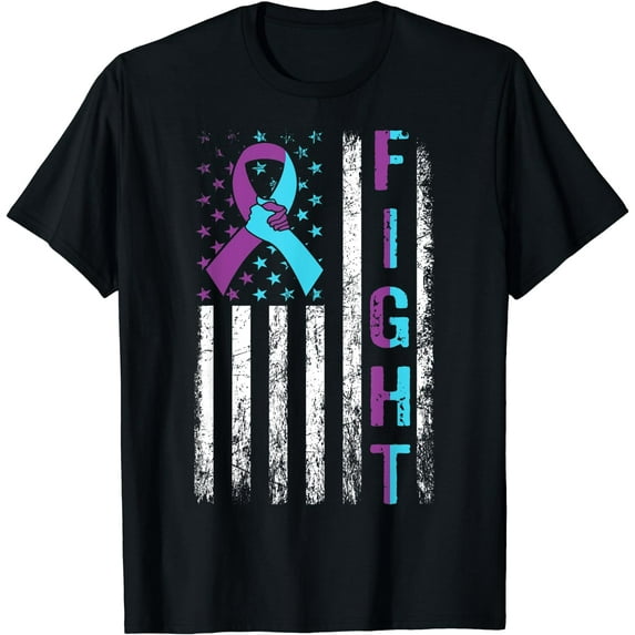 Suicide Prevention Awareness USA Flag Ribbon You Matter T-Shirt