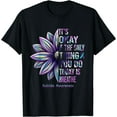 thumbnail image 1 of Suicide Prevention Awareness teal ribbon and Sunflower Gifts T-Shirt, 1 of 3
