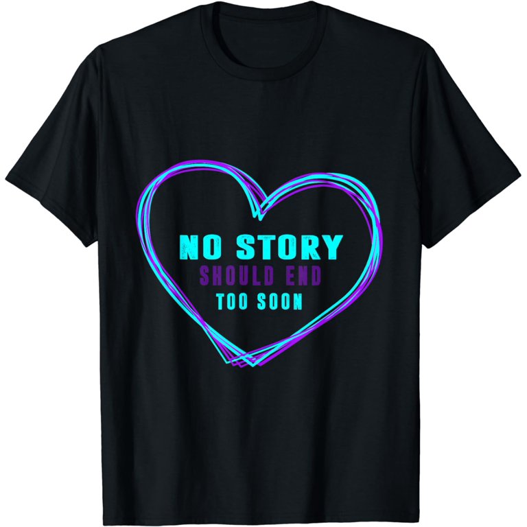 Suicide Prevention No Story Should End Teal Purple Ribbon T