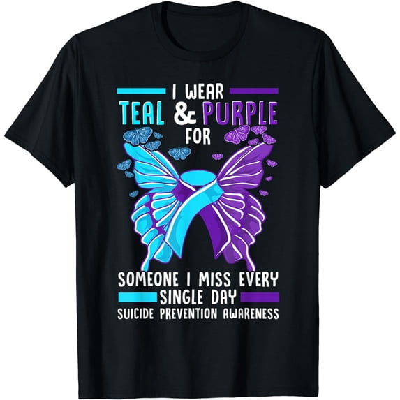 Suicide Prevention Shirt Suicide Awareness Ribbon Support T-Shirt