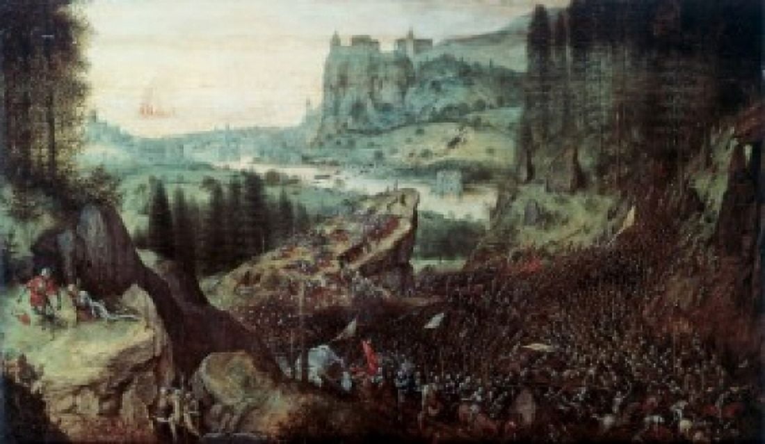 The Suicide of Saul Pieter Bruegel the Elder (ca1525-1569Flemish) Oil on Wood Panel Kunsthistorisches Museum Vienna Austria Canvas Art - Pieter Bruegel (18 x 24)