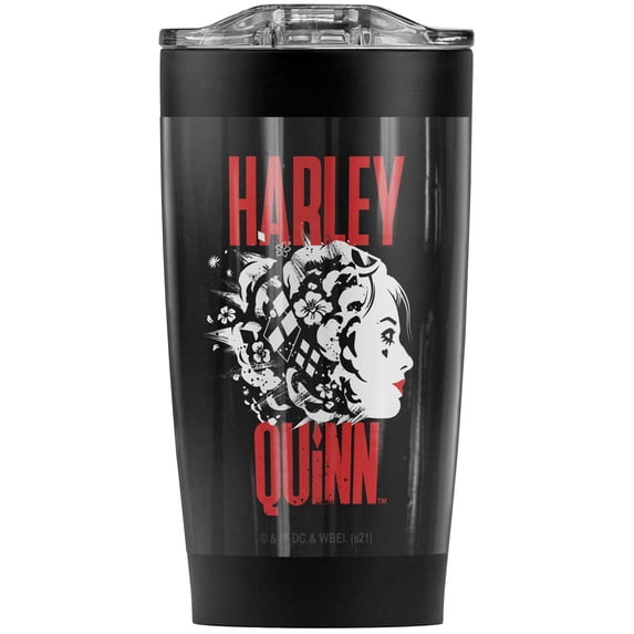 Suicide Squad 2/Profile Me Harley Stainless Steel Tumbler 20 oz Coffee Travel Mug/Cup, Vacuum Insulated & Double Wall with Leakproof Sliding Lid | Great for Hot Drinks and Cold Beverages