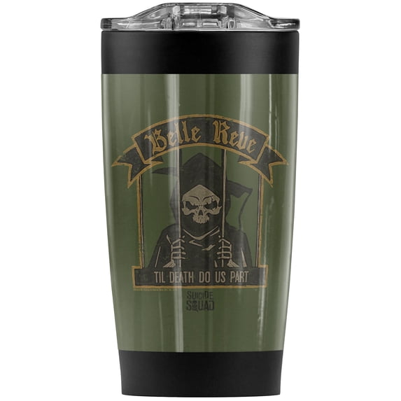 Suicide Squad Belle Reve Stainless Steel Tumbler 20 oz Coffee Travel Mug/Cup, Vacuum Insulated & Double Wall with Leakproof Sliding Lid | Great for Hot Drinks and Cold Beverages