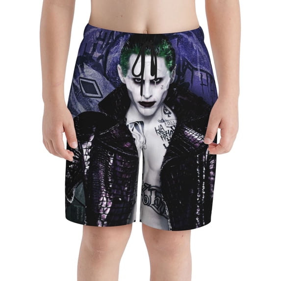 Suicide Squad Boy'S Swim Trunks Quick Dry Board Shorts Kids Beach Swim Shorts Bathing Suits Swimsuit