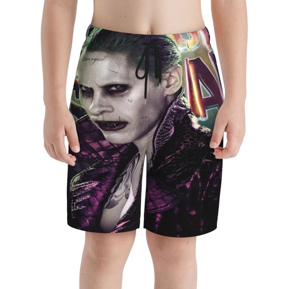 Suicide Squad Boy'S Swim Trunks Quick Dry Board Shorts Kids Beach Swim Shorts Bathing Suits Swimsuit