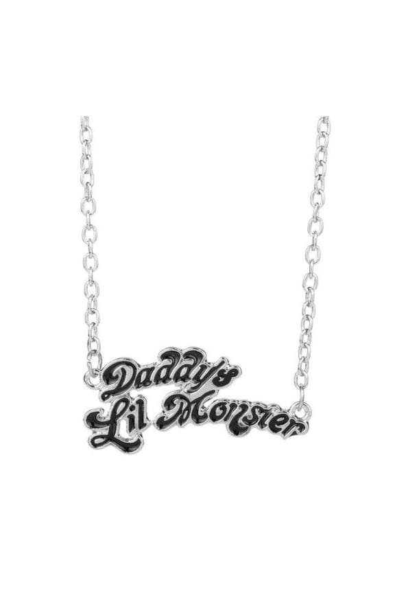 Suicide Squad Daddy's Lil Monster Name Enamel Metal Pendant Necklace