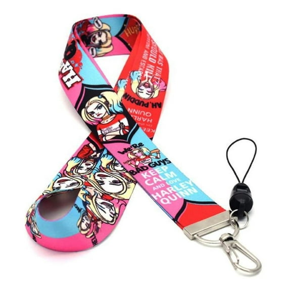 Suicide Squad Harley Quinn Lanyard ID Holder Keychain