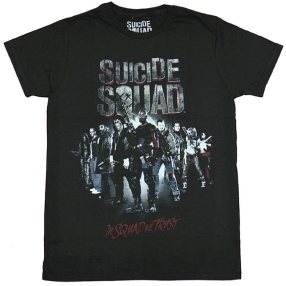 Suicide Squad "In Squad We Trust" Men's Black Crew Neck T-Shirt (XL)