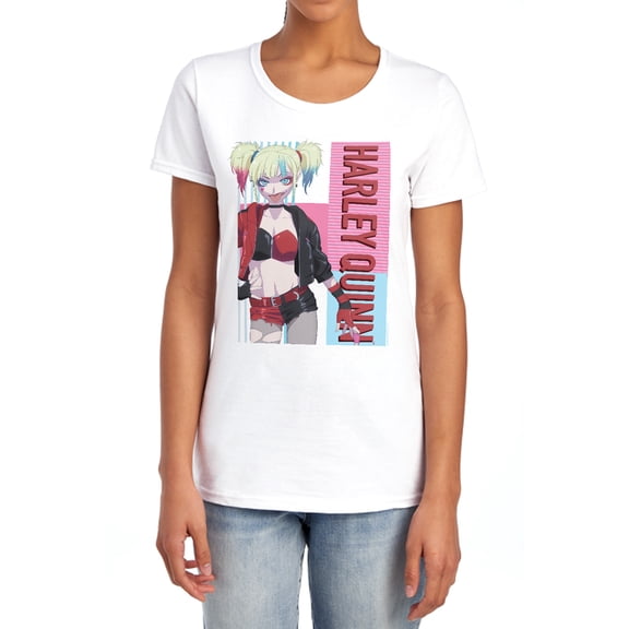 Suicide Squad Isekai Harley Quinn Women's T Shirt, White, Medium
