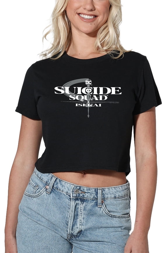 Isekai Logo Women's Crop Top T-Shirt, Black, Large
