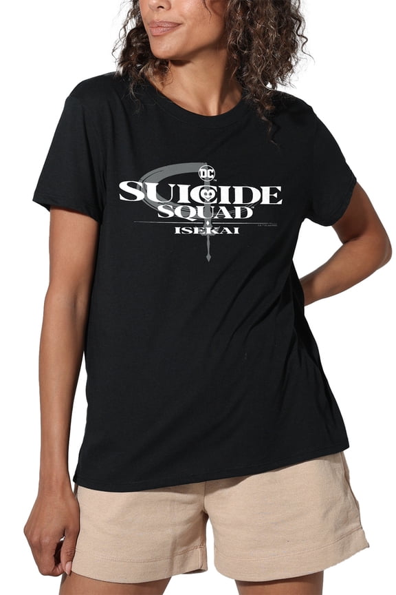 Isekai Logo Women's Loose T-Shirt, Black, Medium