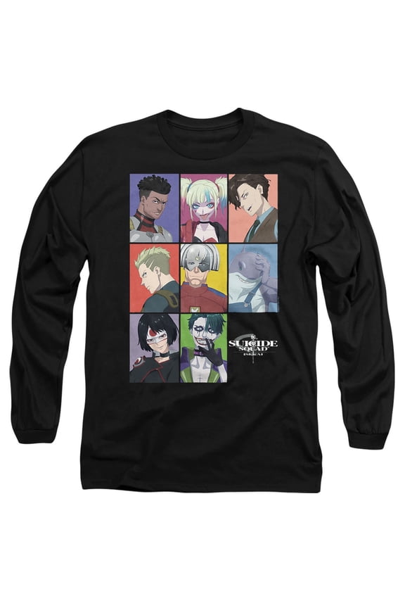 Isekai Portraits Unisex Adult Long-Sleeve T Shirt, Black, Large