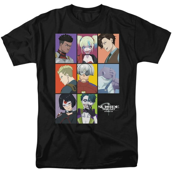 Suicide Squad Isekai Portraits Unisex Adult T Shirt, Black, 7X-Large