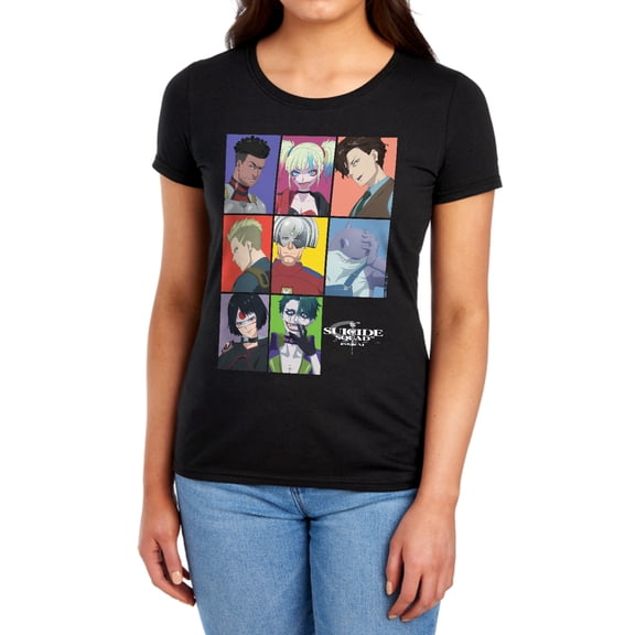 Suicide Squad Isekai Portraits Women's T Shirt, Black, X-Large