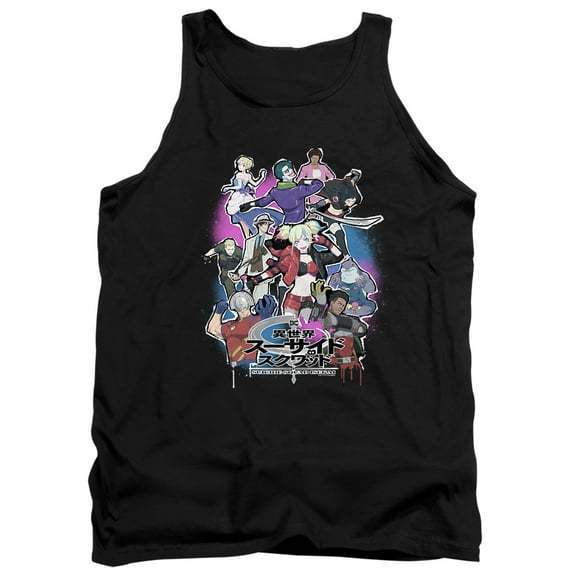 Suicide Squad Isekai Poster Unisex Adult Tank Top, Black, X-Large