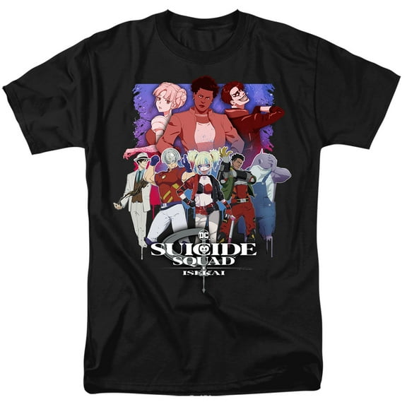 Suicide Squad Isekai Ready to Fight Unisex Adult T Shirt, Black, 7X-Large