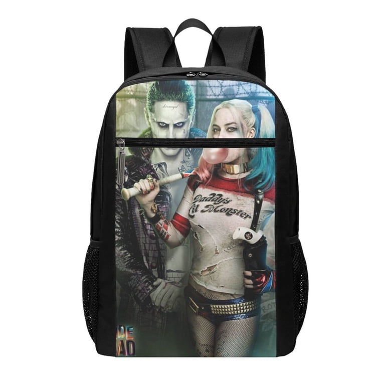 Suicide Squad Joker Harley Quinn Backpack Shoulders Daypack  display picture 1