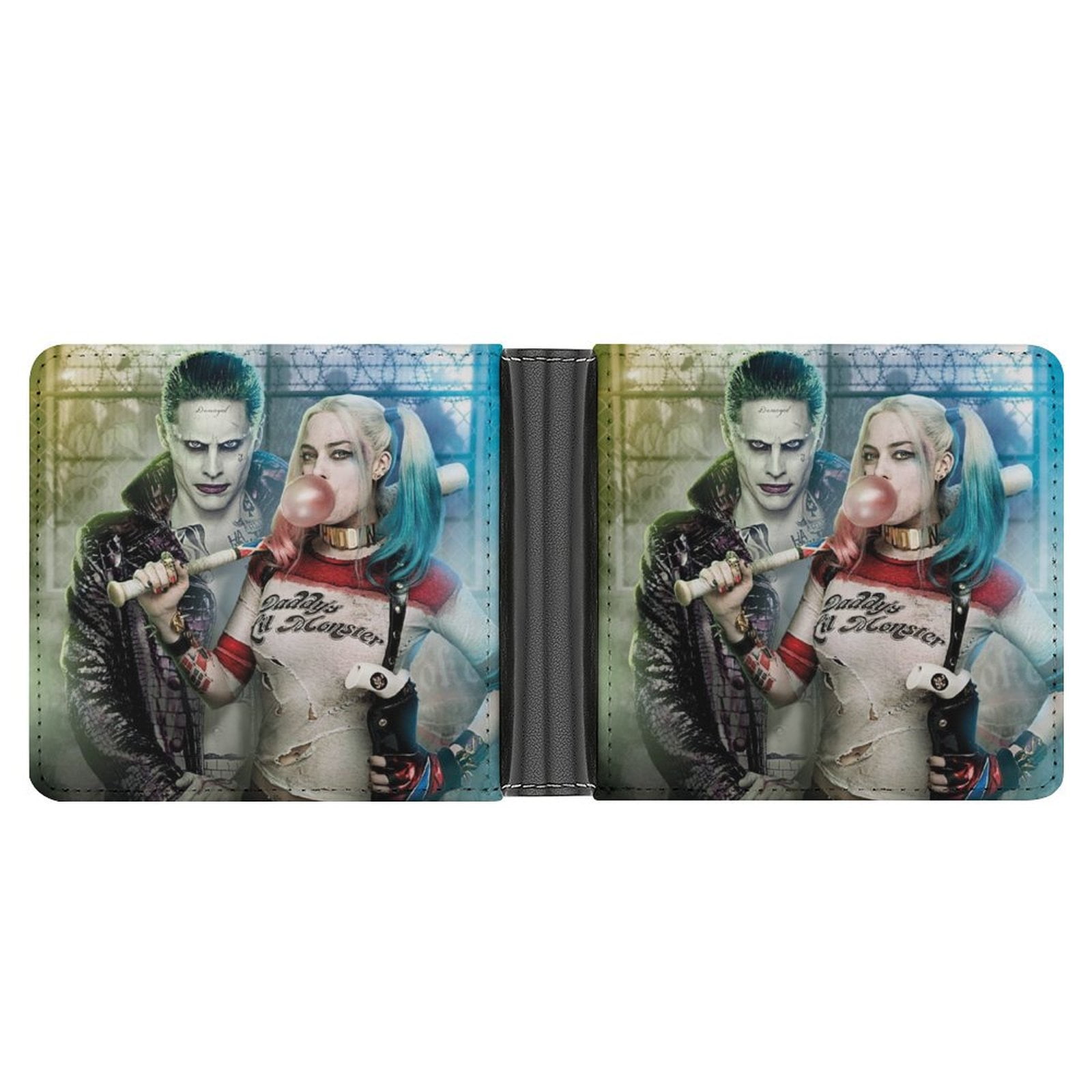 Suicide Squad Joker Harley Quinn PU Leather Bifold Wallet Money