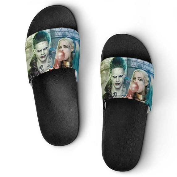 Suicide Squad Joker Harley Quinn Unisex Slippers Summer Beach Slippers Casual Non Slip Comfortable Slide Sandals Home Slippers For Men Women
