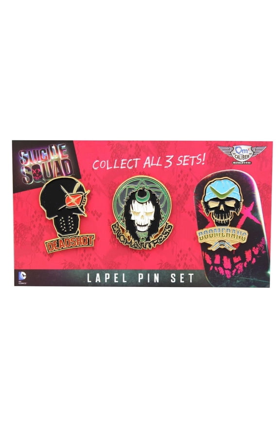 Suicide Squad Lapel Pin 3-Pack, Set 1