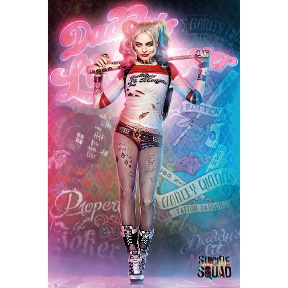 Suicide Squad - Movie Poster / Print (Harley Quinn - Posing With Baseball Bat) (Clear Poster Hanger)