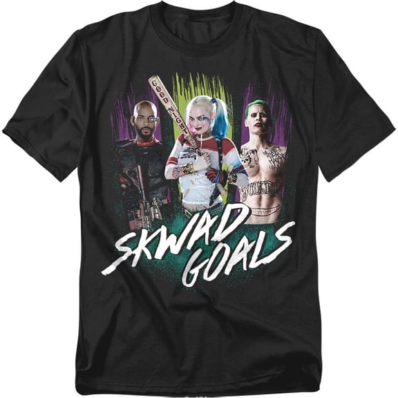Suicide Squad T-Shirt Skwad Goals Trio Unisex Graphic Tee For Men & Women
