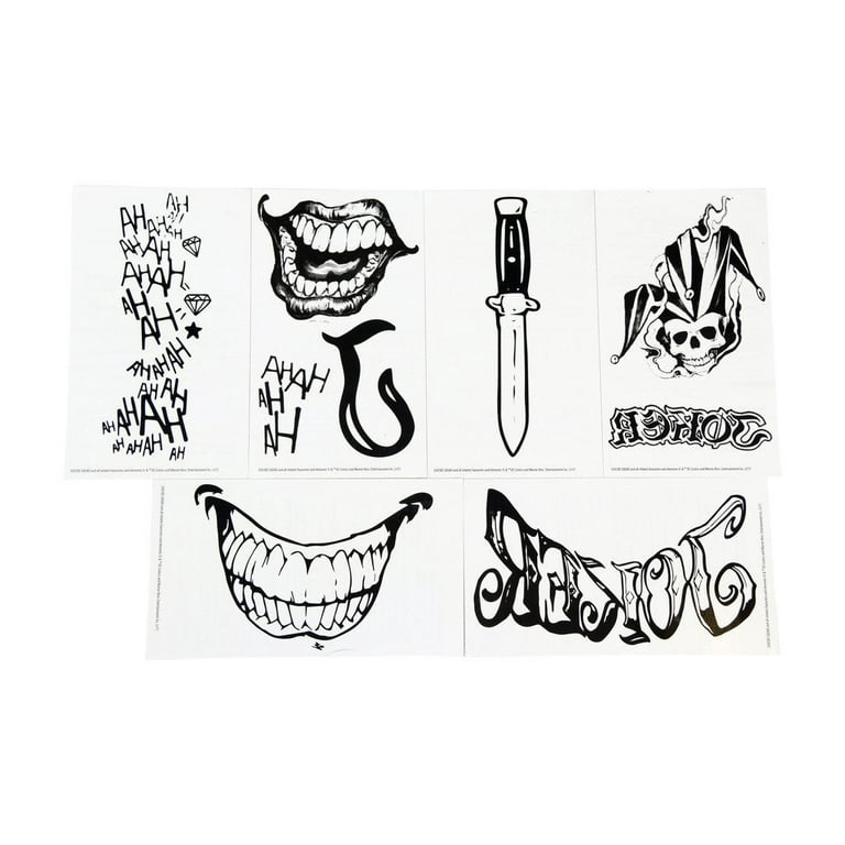 Suicide Squad The Joker Water Transfer Body Tattoos - Walmart.com