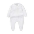 thumbnail image 1 of Suilloe Baby Boys Full Zip Up Romper Front Zipper Soft Long Sleeve Footed Onesie Cozy Sleeper One-Piece Casual Jumpsuit Crawling Bodysuits,Sizes 1-3 Months, 1 of 3