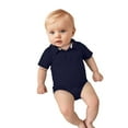 thumbnail image 1 of Suilloe Boys Bodysuits Short Sleeve Solid Color Collared Polo Triangle Romper Baby Boys Girls Comfortable Minimalist Gentleman Clothes,Sizes 12-18 Months, 1 of 4