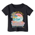 thumbnail image 1 of Suilloe Toddler Girls T-Shirts Summer Short Sleeve Round Neck Dolphin Printed Tee Kids Girls Lovely Comfortable Daily Wear School T-Shirts,4 -5 Years, 1 of 4