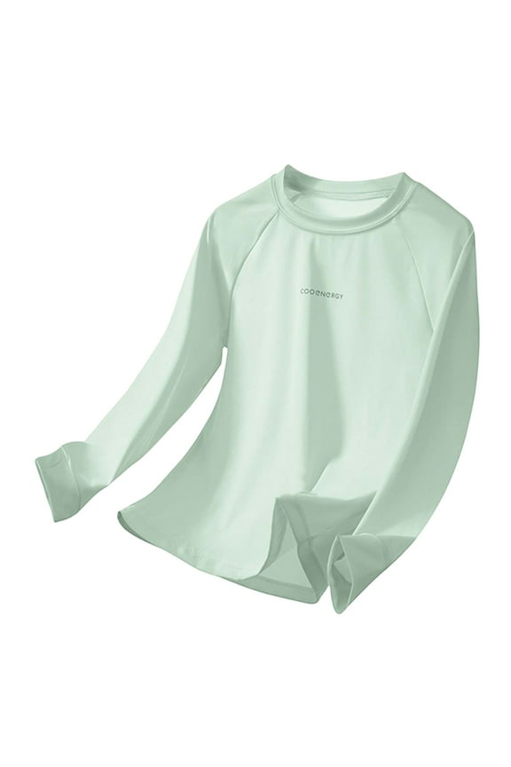 Toddler Girls Upf 50+ Sun Protection Shirts Long Sleeve Solid Top Kids Girls Summer Soft Cool Outdoor Adventures Stylish Tops,4 -5 Years