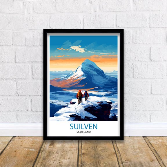 Suilven Mountain Printscotland Highland Landscape Scottish Wilds Wall Art Nature Lover Gift Suilven Hiking Scotland Travel Decor