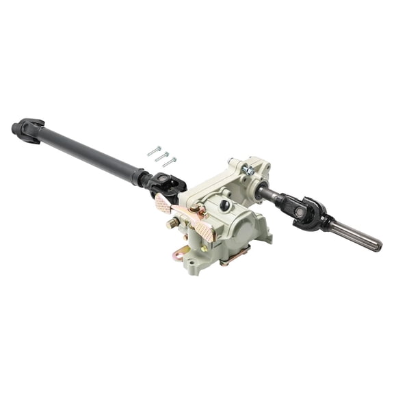 Suisuitong 4WD Reverse Gear Box & Drive Shaft Assembly Go Kart Transmission Kit 425mm (16.73 Inch) 6-Tooth Spline Drive Shaft, Heavy-Duty for 4 Wheel Drive ATV Quad Bike Buggy UTV Dune DIY Rebuild