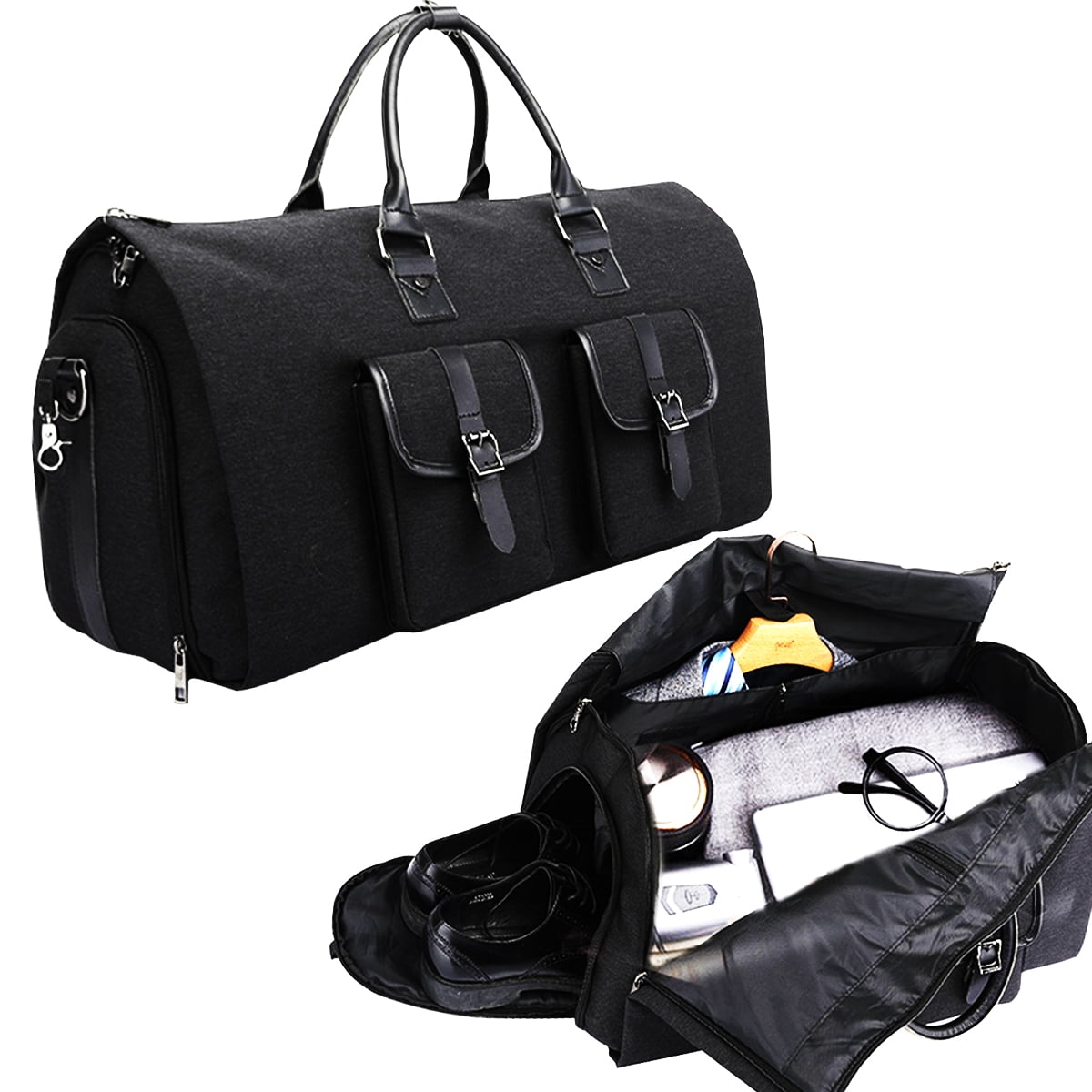 Suit Bag Garment Bag for Travel for Men Women 2-in-1 Suit Case