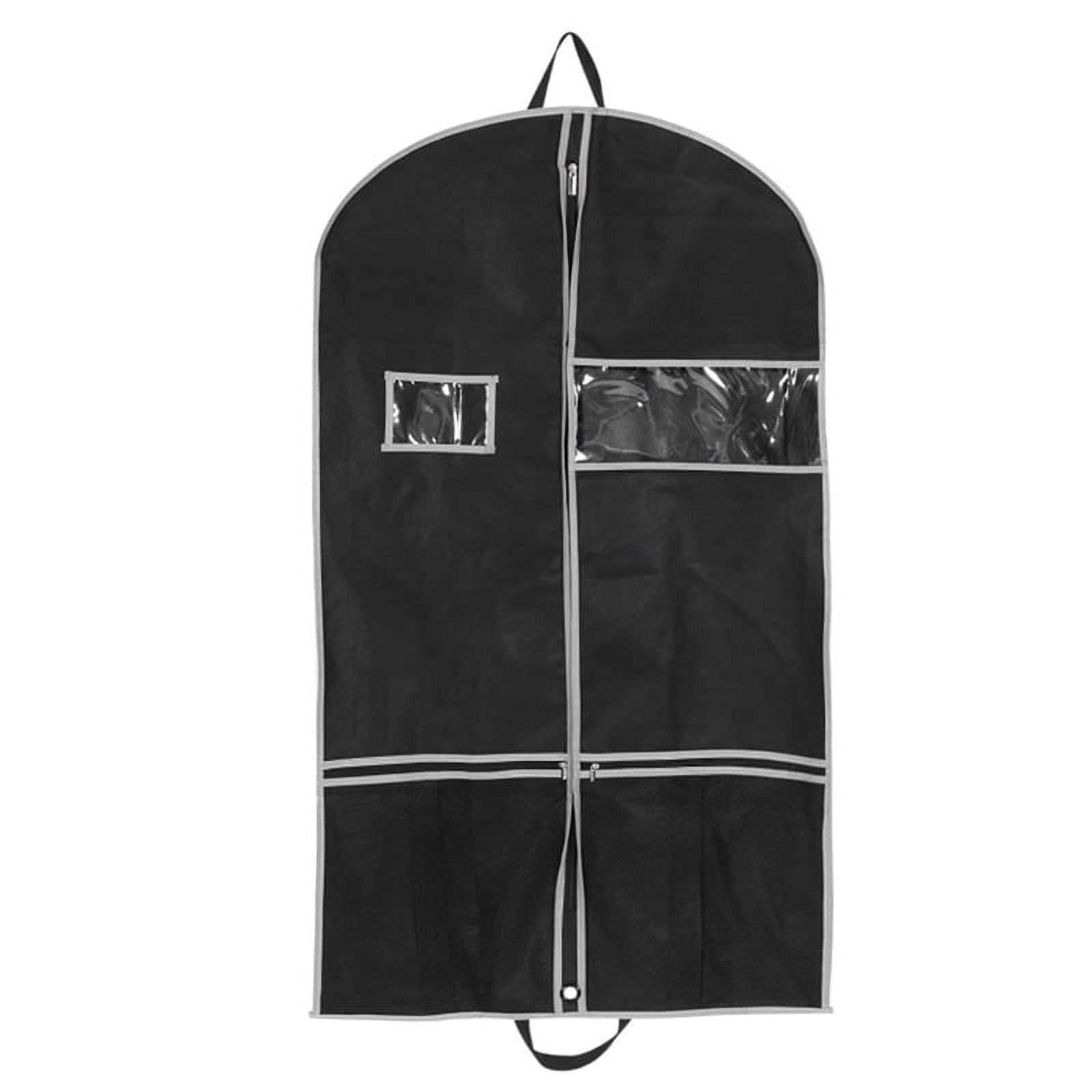 Suit Bag for Travel, Suit Carrier for Men Breathable Garment Bag with 2 Mesh Pockets and 1 PVC