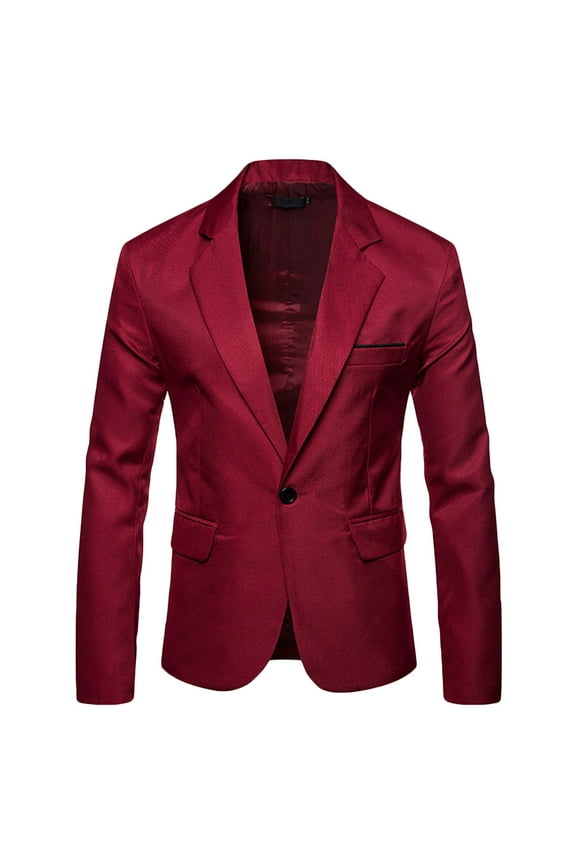 Suit Coats for Men Slim Fit Men Casual Slim Fit Stripe Printed One Button Blazer Suit Back Long Sleeves Jacket Plaid Coat Casual Suits for Men