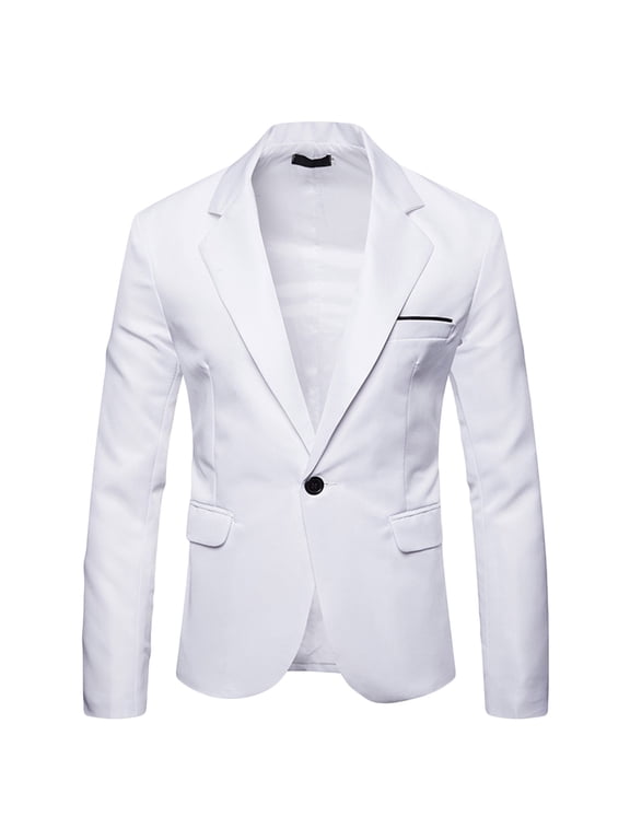 Suit Coats for Men Slim Fit Men Casual Slim Fit Stripe Printed One Button Blazer Suit Back Long Sleeves Jacket Plaid Coat Casual Suits for Men