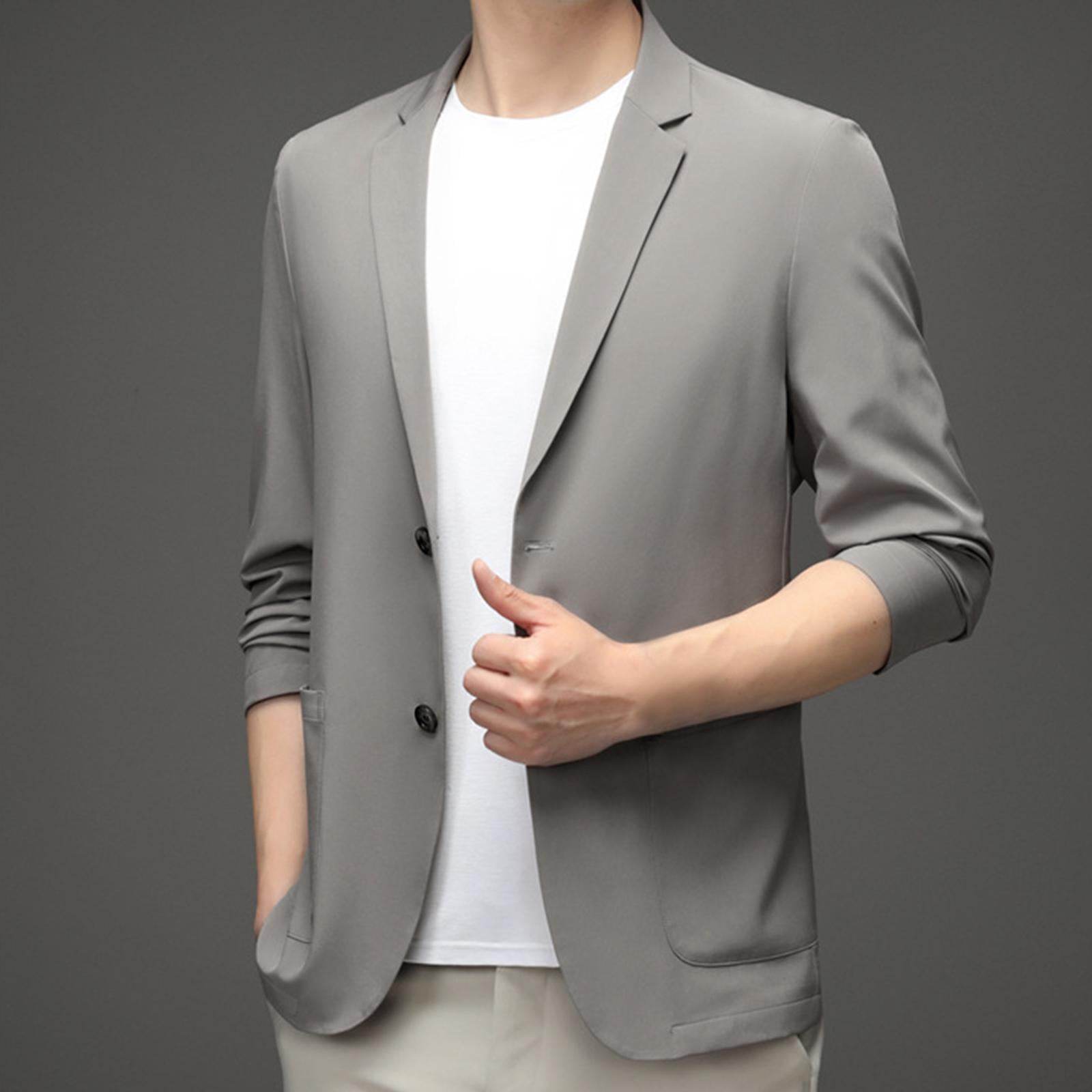 Suit Jacket Men Mens Suit Coats, Versatile Mens Sport Coats and s for Business Wedding Gift Celebrations , Gray M Suit Jacket Men Mens Suit Coats, Versatile Mens Sport Coats and s for Business Wedding Gift Celebrations , Gray M