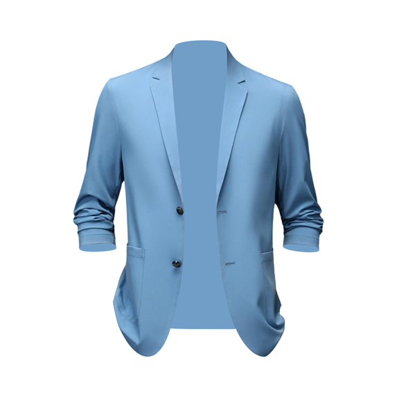 Suit Jacket Men Versatile for Wedding Anniversary Festivals Blue 2XL