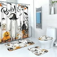Suit Skeleton Dog Shower Curtain Floor Mat Four Piece Home Bathroom Dry