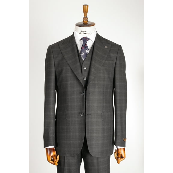 Suit, Vest Dovetail Collar Slim Fit 100% Handmade Black Stylish Men's Business Suit