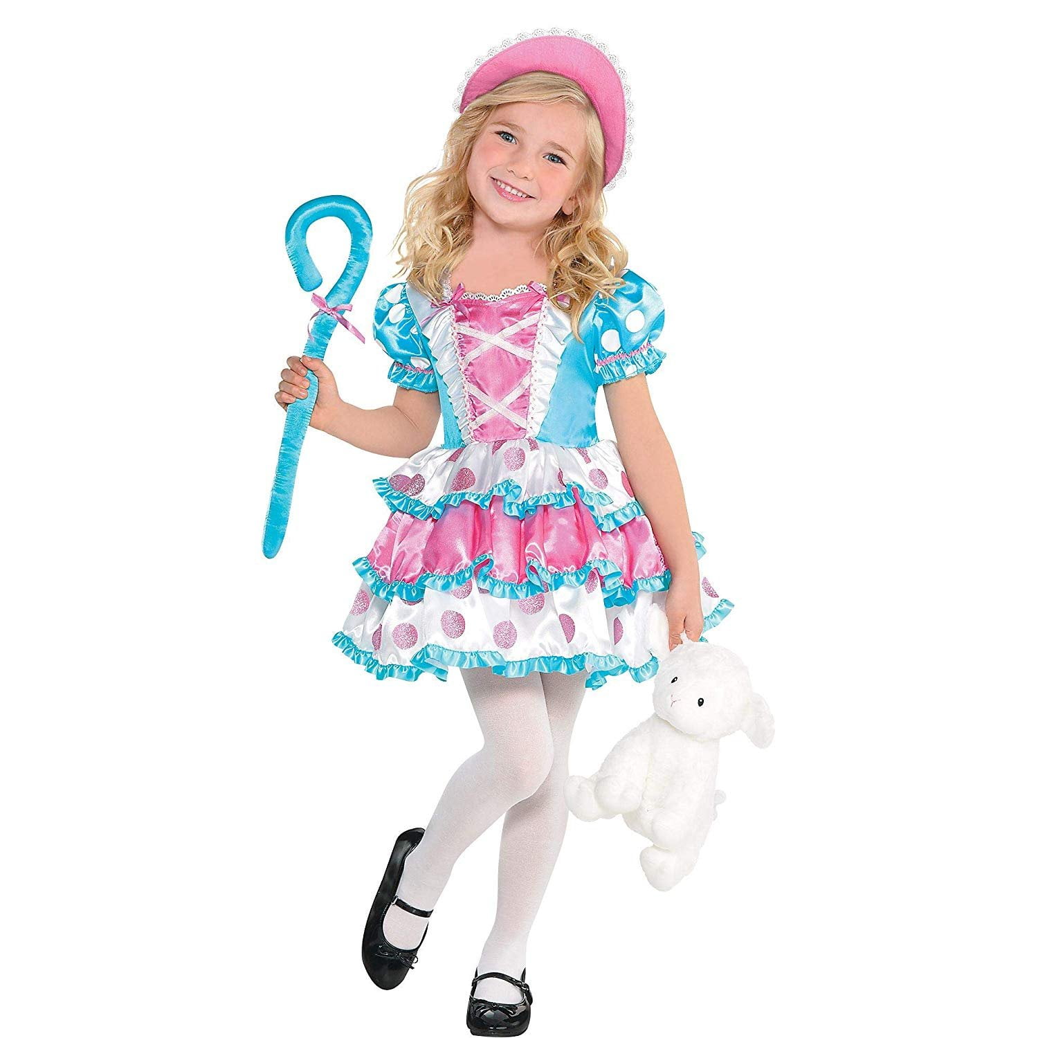Machine Washable Little Bo Peep Dress Up Costume For Kids