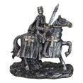 thumbnail image 1 of Suit of Armor Crusader Knight with Sword Riding On Heavy Cavalry Horse Figurine, 1 of 9
